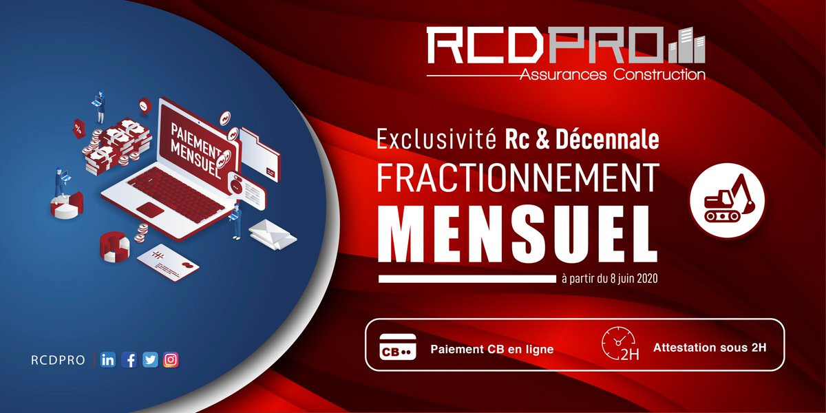 rcdpro's tweet image. 🚨 Nouveauté chez RCDPRO 🚨
💵Voici enfin le PAIEMENT MENSUEL pour la RC &amp;amp; Décennale! 👉 rcdpro.fr
.
.
.
.
#assurances #assurance #rcdpro #courtier #professionnels #paiement #mensuel