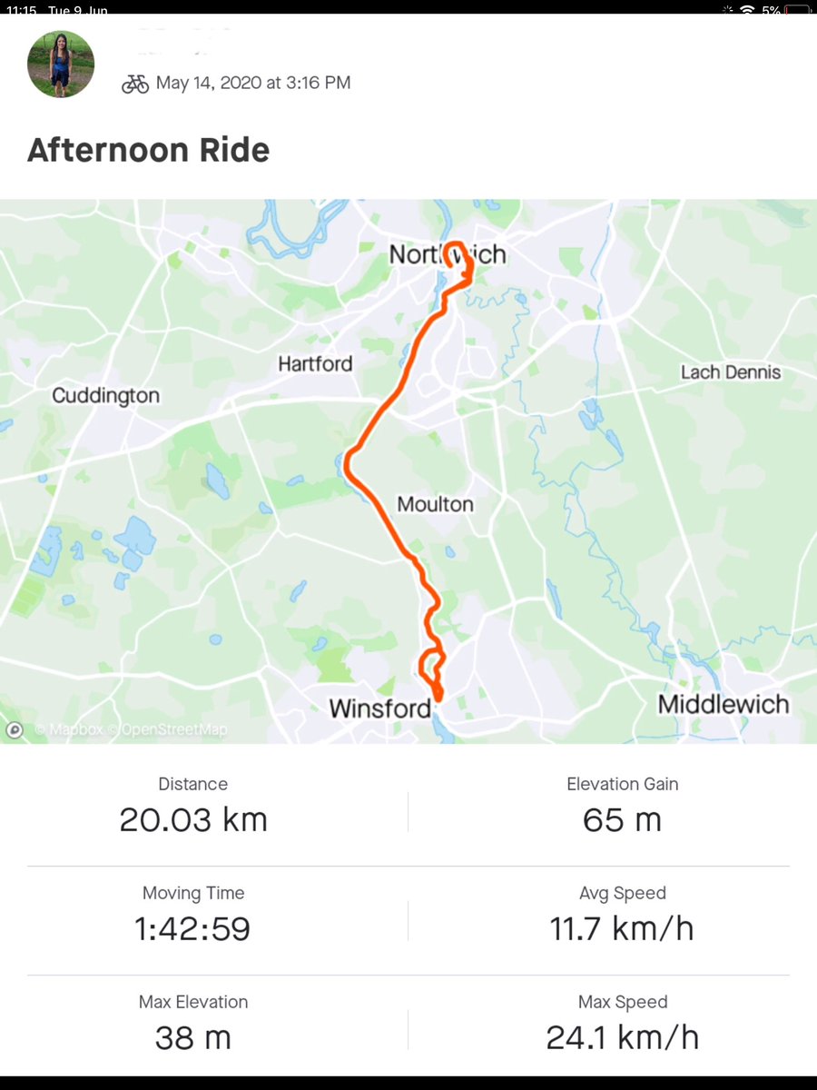 **CHALLENGE** Time to compete against your teachers 👏🏻

Miss Yates has been cycling! Achieving her 20km in 1hour 42 mins  👏🏻🚴🏼‍♀️

Helsby High PE pupils, let’s get active!

Try it, complete it or even beat it! Let us know how you get on, best of luck! <a href="/helsbyhigh/">Helsby High School</a>