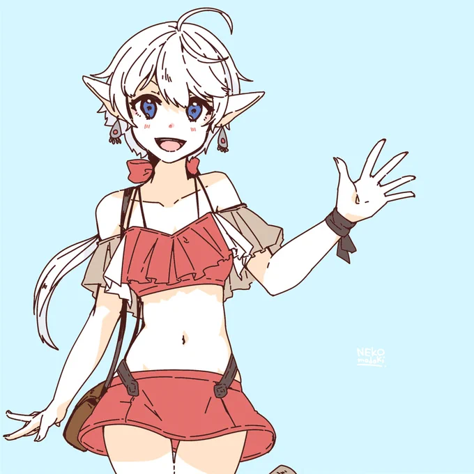 漆黒装備モチーフ水着アリゼーちゃん 