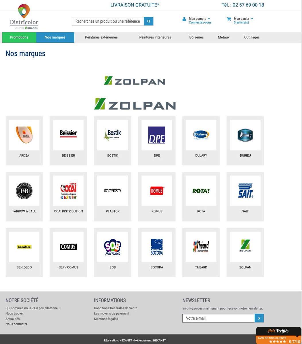 Districolor's tweet image. Découvrez l'ensemble des marques de #peintures ow.ly/4BzT50A2IW7 #Livraison #DistricolorServiceZolpan #1180teintes