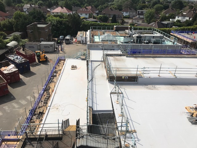 Work is progressing well on this North London School refurbishment, working with <a href="/bandkbuild/">Bowmer+Kirkland</a> and @SikaSarnafilUK The new roof coverings will give this building a new lease of life, keeping it watertight for the next generations to come. #teamwork