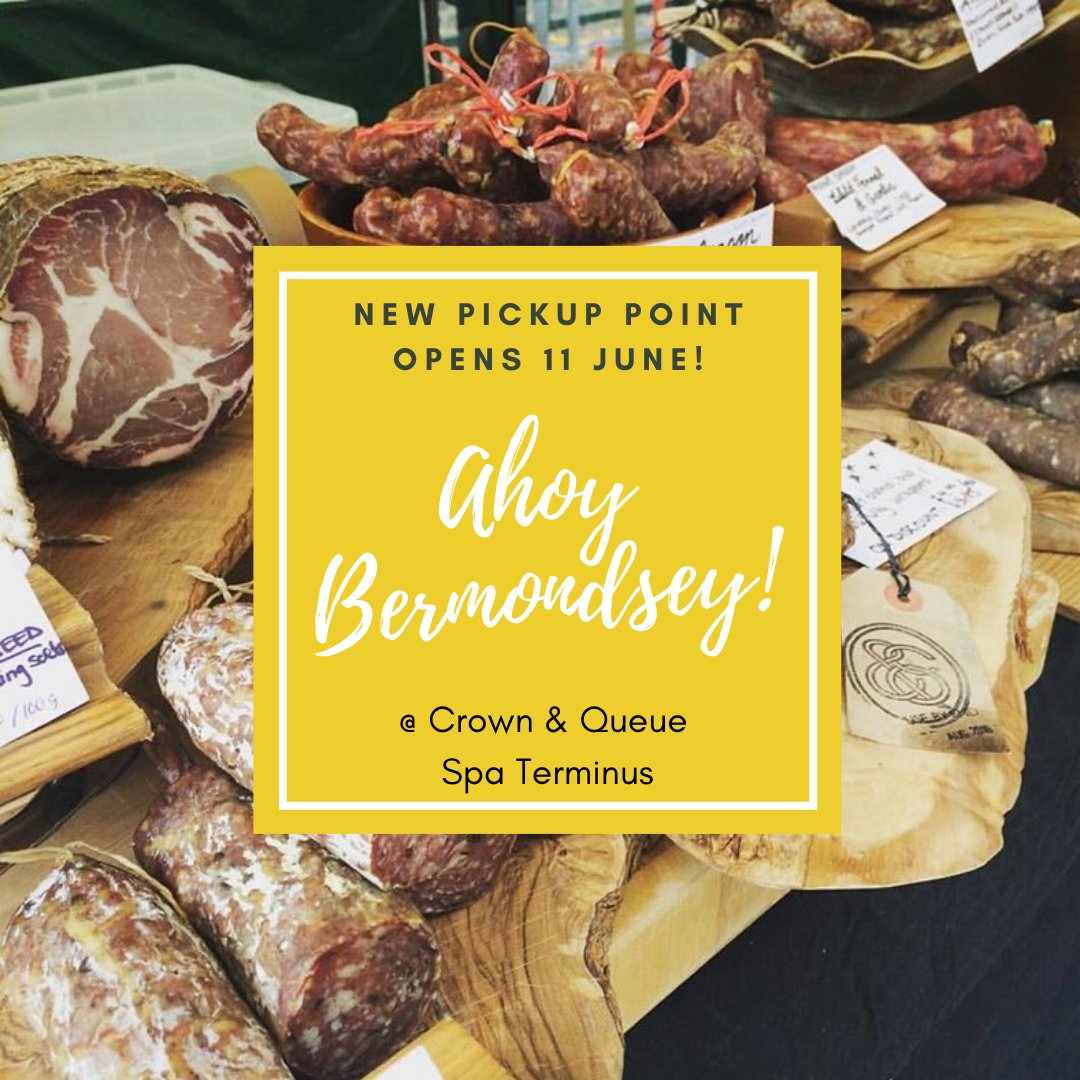 Ahoy Bermondsey we're heading your way! New pickup point <a href="/crownandqueue/">Crown & Queue Meats</a> launching this Thursdsay 11th June! Membership now open! soleshare.net 

#knowyourfisherman #eatlocal #sustainablefish #fishbox #Bermondsey #curedmeats #nosetotail #womenledbusiness #spaterminus