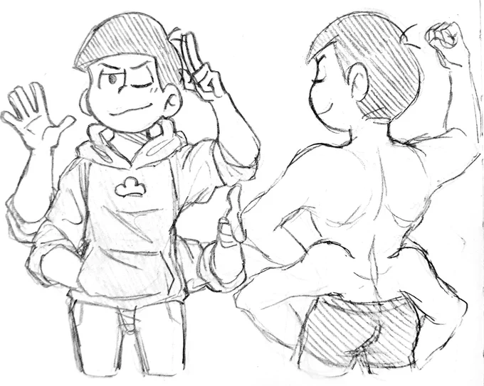 早上起床發現自己多了一雙手的カラ松
#おそ松さん #カラ松 