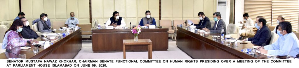 SenatePakistan's tweet photo. ایوان بالاء کی فنکشنل کمیٹی برائے انسانی حقوق کےاجلاس میں چیئرمین کمیٹی سینیٹر مصطفی نواز کھوکھر  نے کہا کہ تعلیم ایک انتہائی اہم شعبہ ہے اور ملک و قوم کا روشن مستقبل اس سے وابستہ ہے تاہم کرونا وباء نے اس شعبے کو بری طرح متاثر کیا ہے۔ https://t.co/VfQikJY0cD