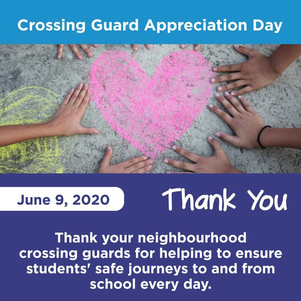 PeelSchools's tweet photo. Today is Crossing Guard Appreciation Day! Be sure to take a moment to give your neighbourhood crossing guards a virtual thank you for all that they do to ensure the safety of students. https://t.co/GNgkI8NMx4