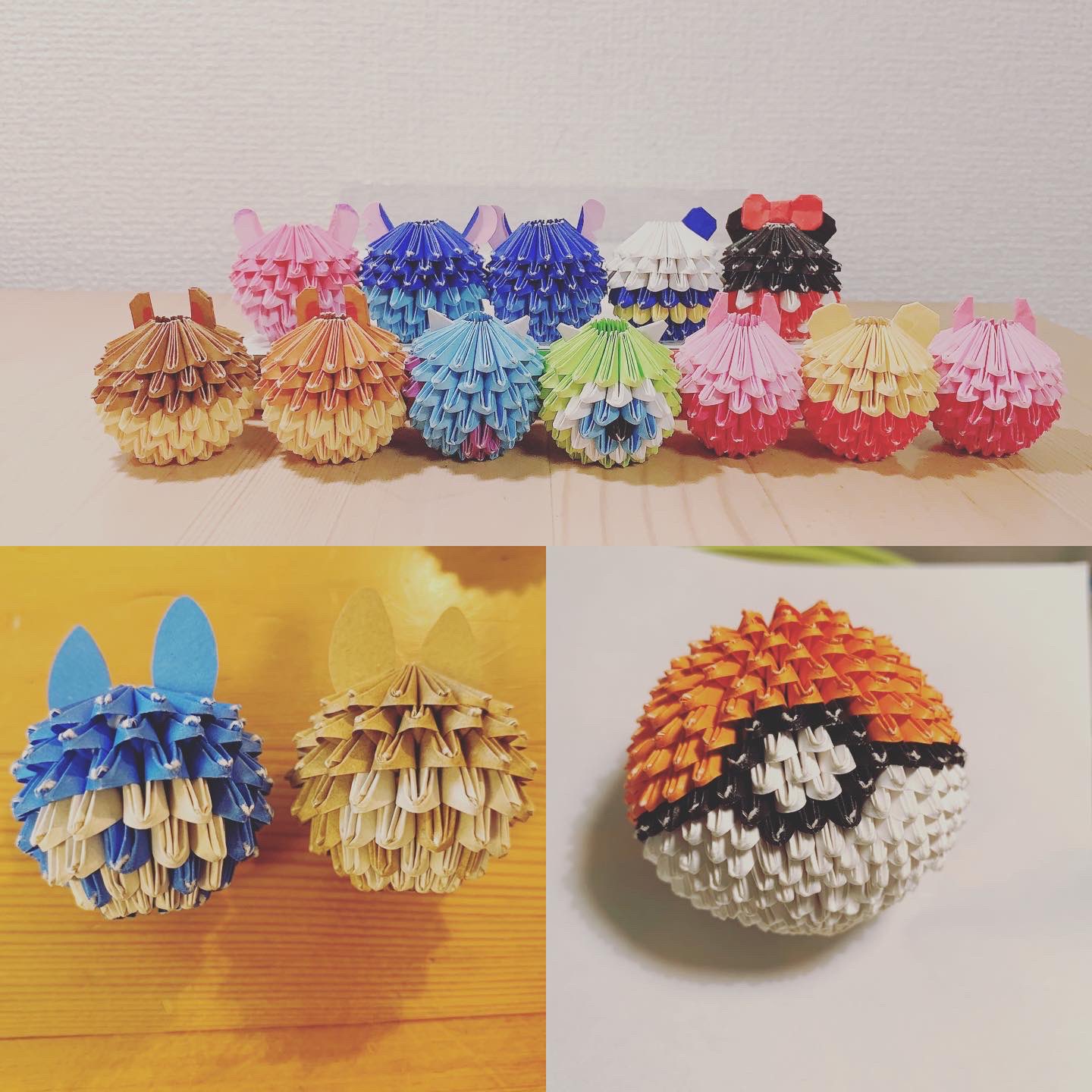 風舞季 趣味の一つで折り紙をしています ブロック折り紙で色んなキャラクターを作ってみました 暇つぶしにもいいのでやめられませんね ブロック折り紙 折り紙手芸 ディズニー ジブリ Bt21 モンスターボール T Co Bx6vl2dzhc