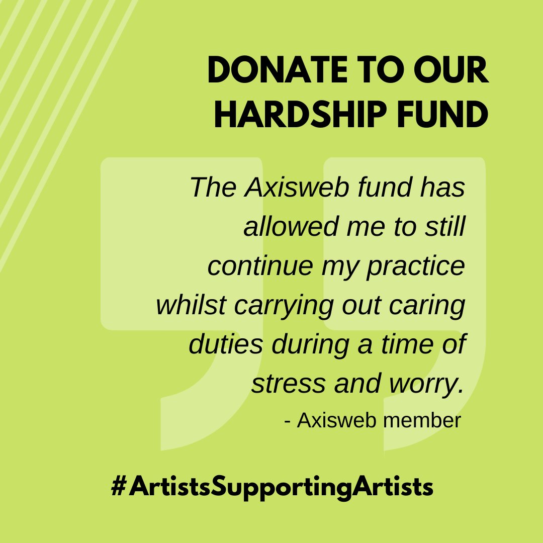 There are still so many people within our community struggling. The volume of applicants we've recieved for our #HardshipFund confirms this. The more donations that we recieve the more #artists #freelancers & #creativepractioners we can support: gofundme.com/f/axisweb-hard…