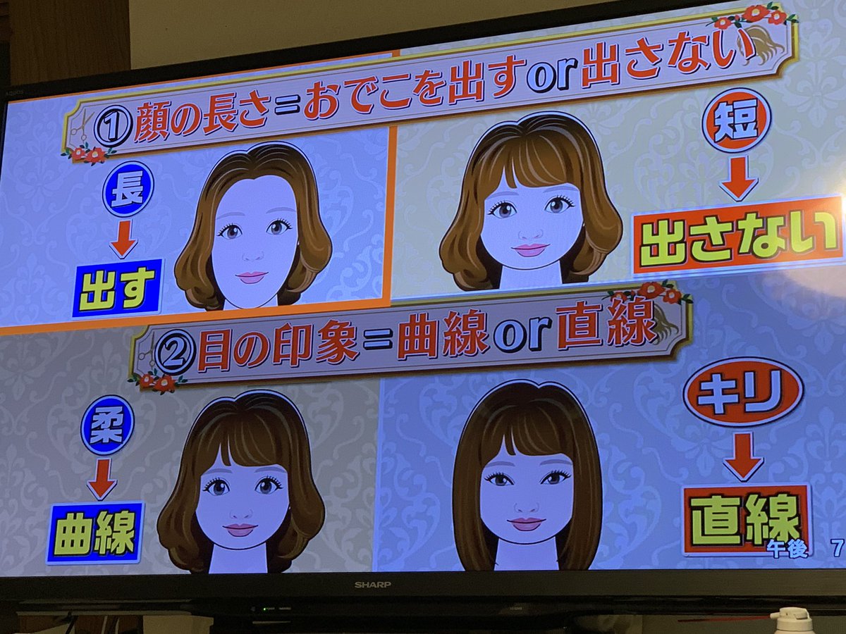 ツヨコンサル佐々木 顔の作りと合う髪型法則 顔 長い おでこ出す 少しでも可 短い おでこ出さない 目 柔らかい パーマウェーブ キリッと ストレート これは男でもこの法則らしい 俺は顔長で目はキリッとだから おでこ出してストレートヘアらしい