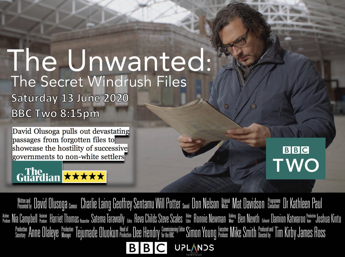 DavidOlusoga's tweet image. Following last night's drama on the Windrush Scandal we have this documentary going out on Saturday on BBC Two, which uncovers the hidden history that led up to the scandal.