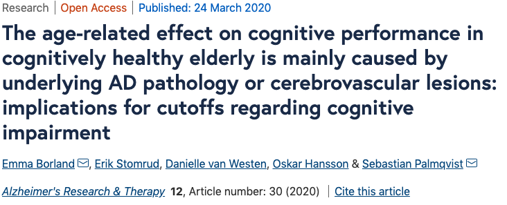 MultiparkL's tweet photo. In this excellent collaborative @biofinder_study paper, you can read all about a new approach to identify early #cognitive changes in preclinical #dementias. Brought to you by #MultiPark's E. Borland, @EStomrud @DaniellevWe @OskarHansson9 @SebastianPalmqv
https://t.co/KQc32uwhlp https://t.co/y1n6nCwnok
