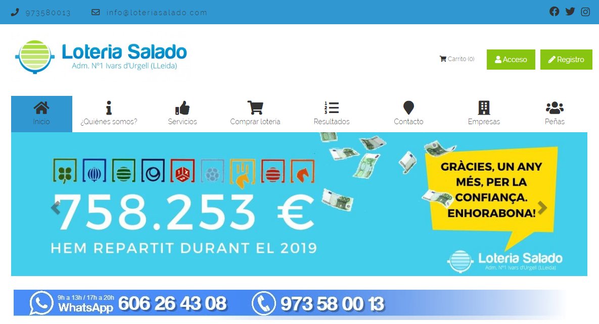 LoteriaSalado's tweet photo. Hem millorat el nostre web per facilitar la compra online! Ampliem la nostra oferta per a que, des d'on vulguis, puguis jugar amb les nostres penyes i loteries. #ivarseja
Entra i registra't, així de fàcil!
https://t.co/L3vLQM6wUZ https://t.co/IWQZNdhrFt