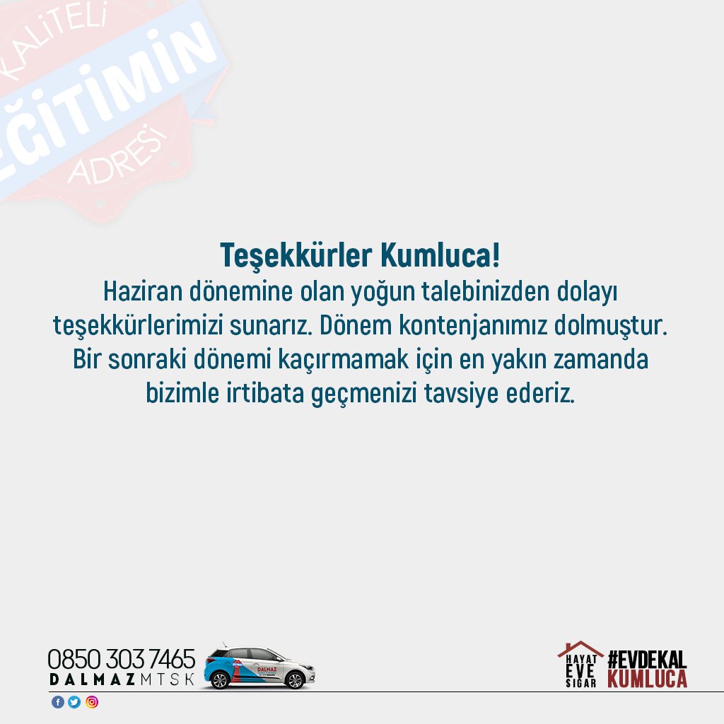 Teşekkürler Kumluca!