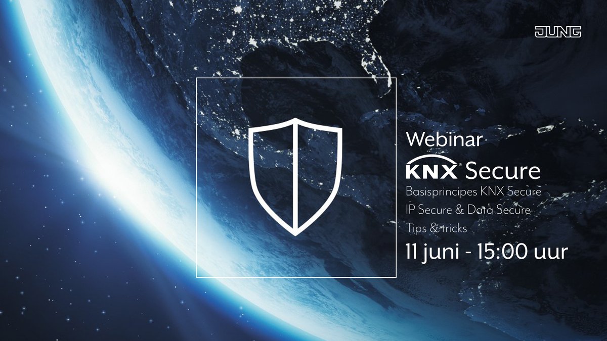 Alles weten over JUNG KNX Secure? Aanstaande donderdag om 15:00 uur verzorgt onze KNX specialist Marco Douwma een webinar.

Meld u snel aan op: hateha.nl/agenda/webinar/

#JUNG #KNX #SECURE