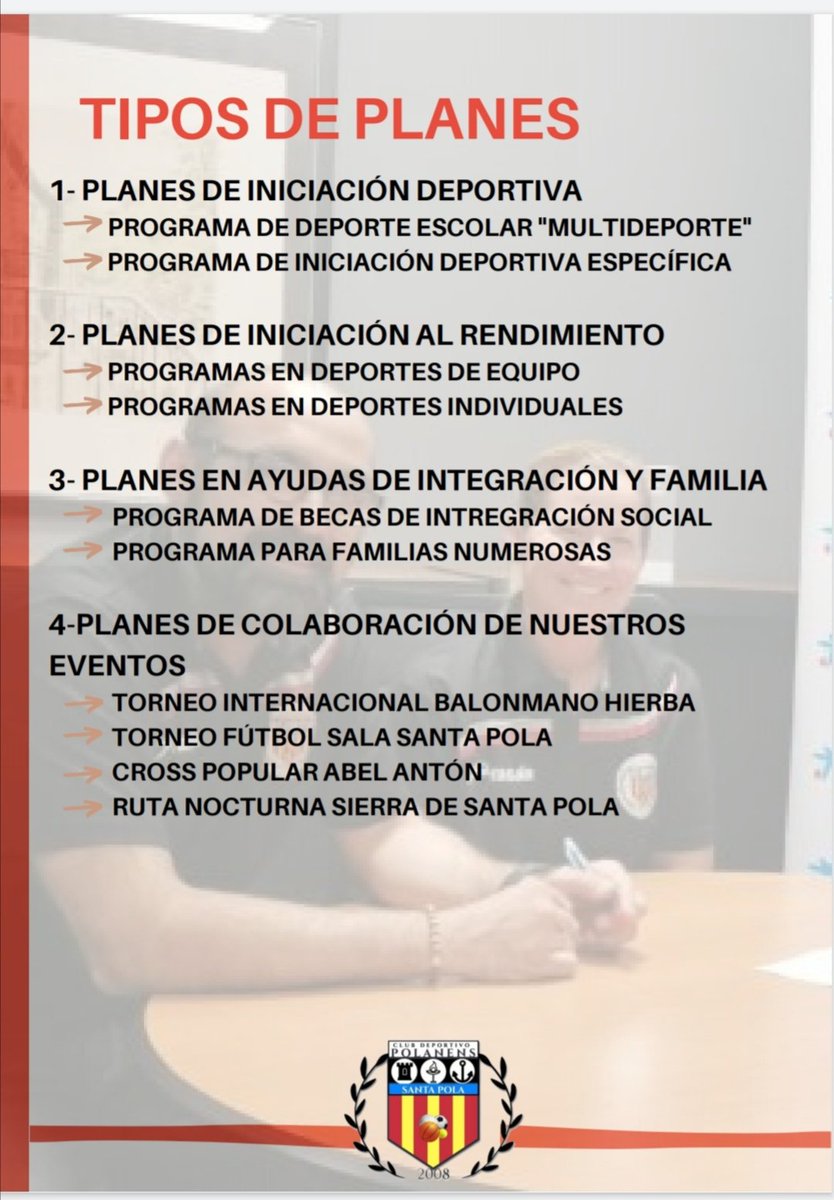 Nuestros Planes CEDEP tienen diferentes y variadas opciones para que tu empresa o negocio encaje en nuestro proyecto. 
Queremos que tu publicidad en nuestro proyecto deportivo sea una inversión, no una colaboración!! 
#planesCEDEP
#polanens