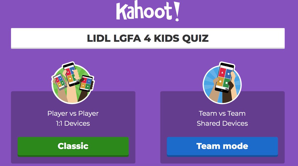 LadiesFootball's tweet image. 🤩 Introducing the @lidl_ireland / LGFA 4 Kids Quiz! 

Play it and check out more games on @GetKahoot!

👉bit.ly/2Tq6rit

🤳Best viewed and played on mobile! 

Play solo or challenge your friends!!
