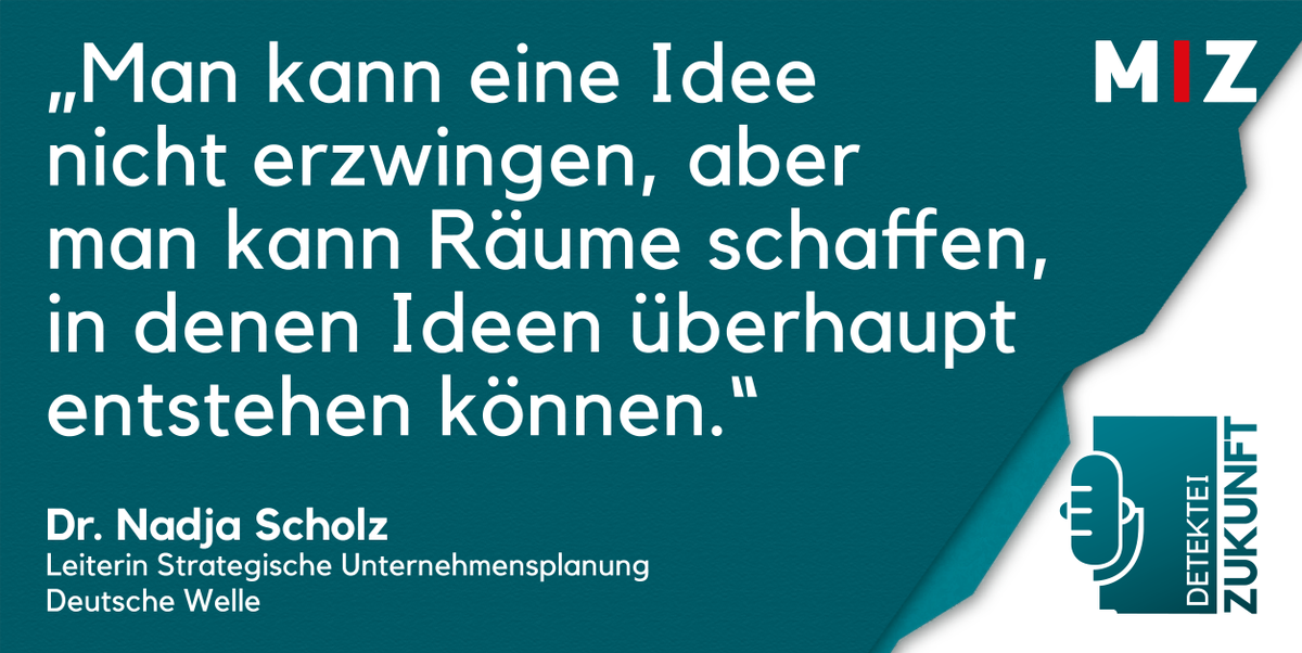 MIZBabelsberg's tweet photo. Im Gespräch mit @nadjascholz beschäftigen wir uns in Folge 4 von #DetekteiZukunft mit #Chancen von #Innovationen in internationalen #Medienhäusern. #Podcast #dwlab @DeutscheWelle @dw_innovation
➡️ https://t.co/rZblh9u6W0
➡️ https://t.co/CrC6sAqObt https://t.co/cgock3jyRQ