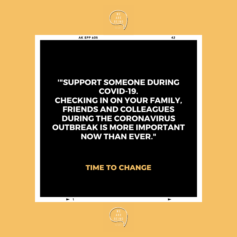 we_are_being's tweet photo. Make it your mission to check in with those whose lives are different because their rountines/plans are being put on 'hold'. Knowing you're the person "they could call whenever they needed to" matters. 
#WellBeingForAll #FamilyandFriend #MakeItMyMission #WeAreBeing https://t.co/vaVVHlvw9X