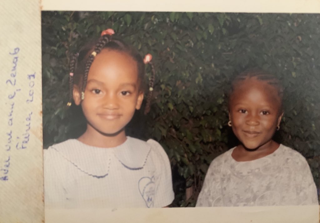 DarleneKassem's tweet photo. Bonjour Twitter. On m’a dit qu’il y a de la Magie ici.. je recherche mon amie, Zenab (à droite) à la petite enfance des 220 lgts Adjamé. On avait 4 ans. Elle habitait avec sa mère à côté d’un styliste qui s’appelle Sibailly. Qd je vois la photo, je n’ai pas la paix.. #RT plz ❤️ https://t.co/t5u7fKwpNU