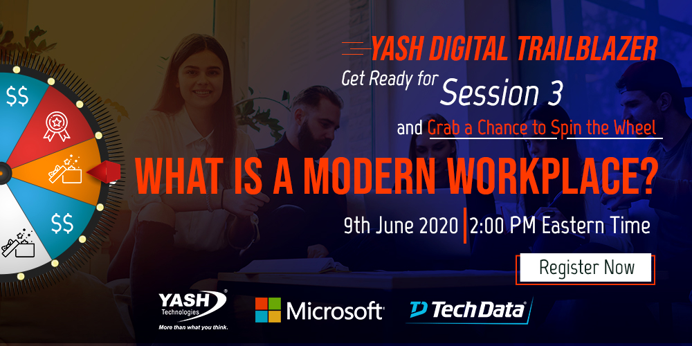 YASH_Tech's tweet photo. Stand a chance to win prizes from #SpinTheWheel contest in Session-3 of the YASH Digital Trailblazer, where the focus is on the modern workplace. Register today! https://t.co/5GhDrphHFF
#YASHDigitalTrailBlazer #VirtualSummit #DigitalPanelDiscussion @TechieKumar @YASH_Tech https://t.co/9si3fUDm45