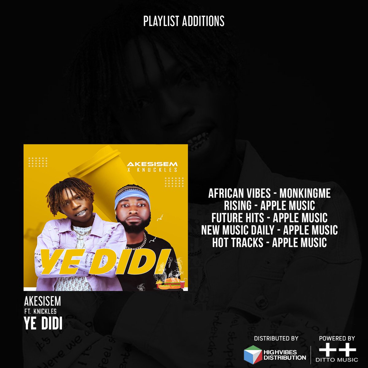 highvibesdc's tweet photo. Releases from @lifeofakesisem @iamIceboxx @_alphabankz got massive support from @deezer @applemusic @audiomack @monkingme
#WeDistributed
Powered by @dittomusic https://t.co/yynirfwxrv