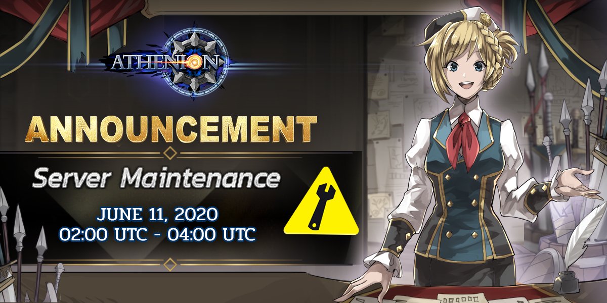 Athenion_Global's tweet photo. We will perform server maintenance on 11/06/20 starting at 02:00 UTC - 04:00 UTC. We apologize for any inconvenience caused.

Join us! 🔗 https://t.co/tNyXacQCxm

#athenion #tcg #ccg #cardgamedesign #cardgame #mobilegame https://t.co/LvuPX9JIfJ