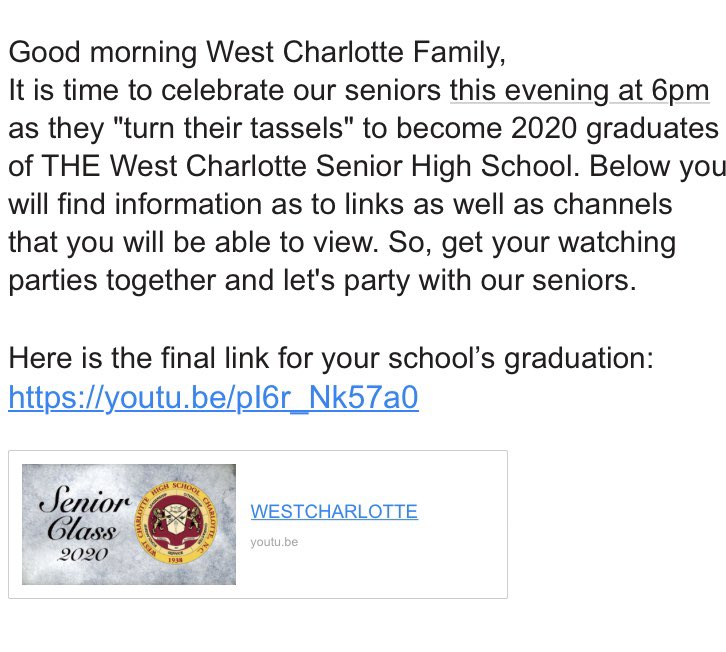 DubCLions's tweet photo. @the_elite_class_of_2020 Virtual Graduation is 6 PM TODAY 🎓 https://t.co/Gir4LunQlK, @GetSpectrum ch 3 &amp; @googlefiber TV ch 142! @westcharlotteclassof2020 #classof2020 #sen20r #QuarantineClass #GraduateTogether #ClearVision #NoExcuses #neveradullmomentatthedub #oohtobeaLION https://t.co/pPMN0bVgQ7