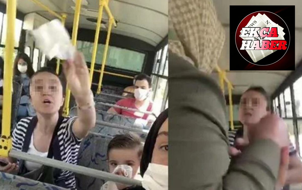 EkcaHaber's tweet photo. #Sondakika Otobüste maske takmayan ve kendisini uyaranlara saldıran kadın yolcuya 790₺ para cezası kesildi https://t.co/pTMZWhTUFO