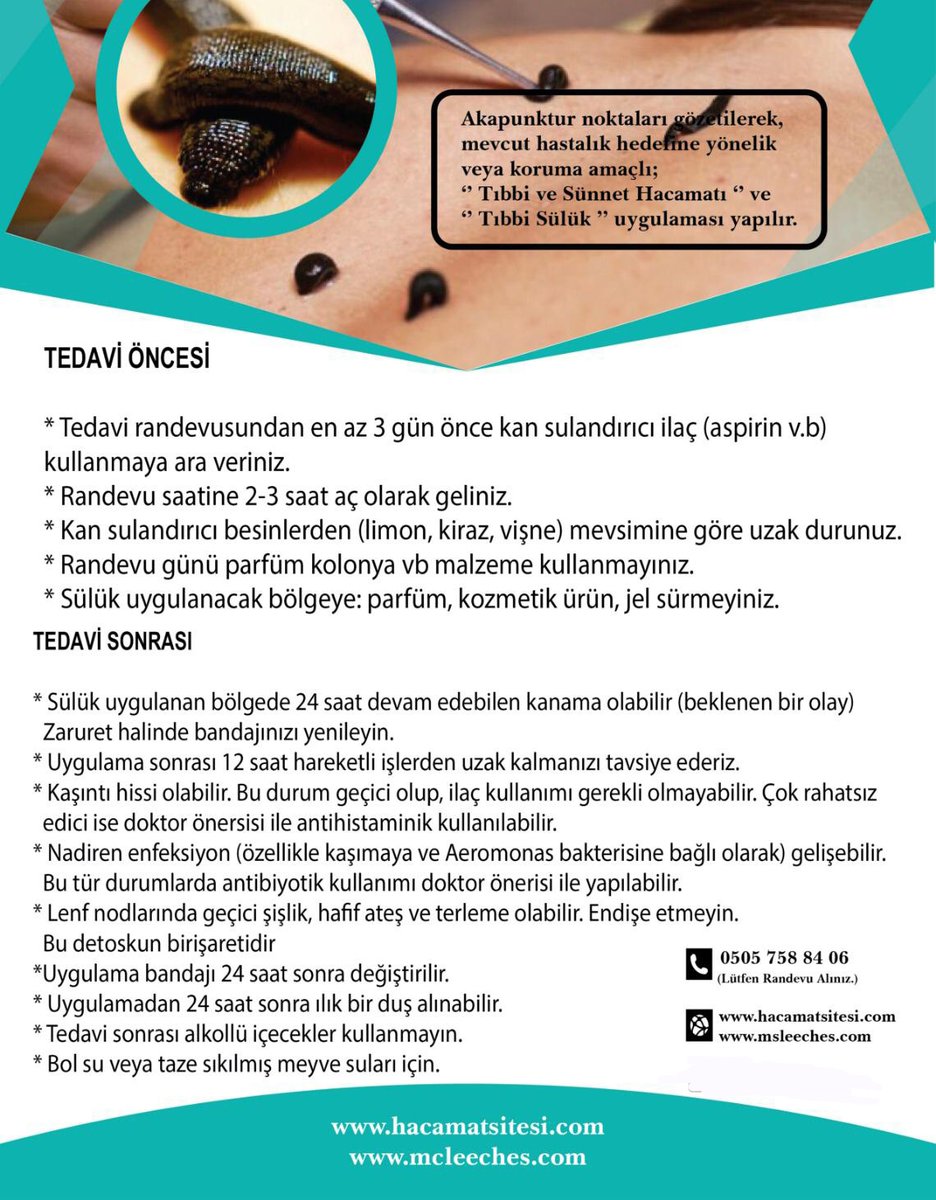 tedavistanbul's tweet photo. Medical cupping therapy and hirudotherapy is treated for the current disease or for protection purposes by considering acupuncture points. 
#sülüktedavisi #hacamat #cupping #sefaköy #bakırköy #turkey #istanbul #bahçelievler #hirudotherapy https://t.co/tsZm5X8Ch1