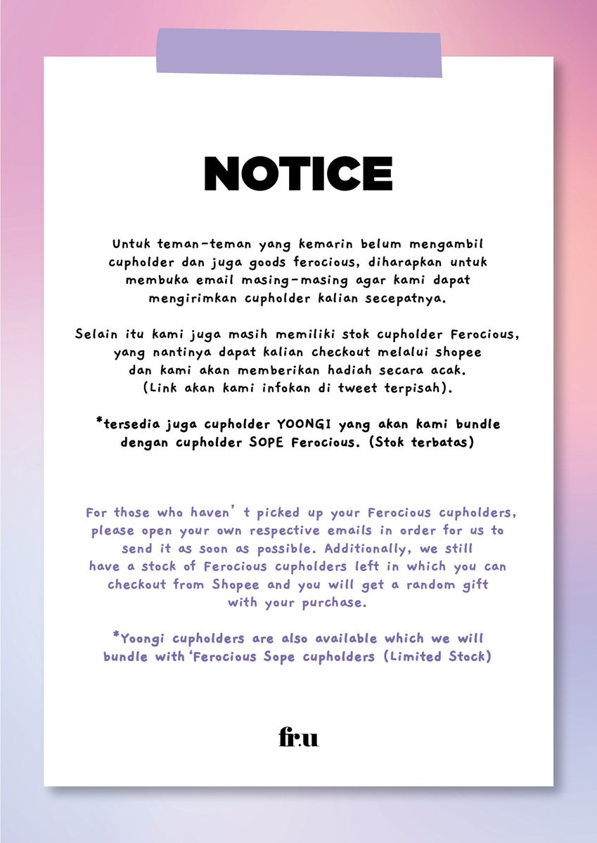 frouniverse's tweet photo. [FROUNIVERSE NOTICE]
Bangtan's Anniversary 2020 &amp; Ferocious Notice
Please read this carefully! https://t.co/ApzXABPTWA