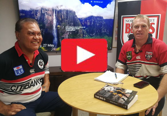 NthSydneyBears's tweet photo. New Zealand rugby league legend & ex-NorthSydneyBear, Olsen Filipaina, chats with Greg Florimo about footy in the 70's/80's, overcoming racism & paving the way for Polynesian players in aus rugby league. https://t.co/dlqjwhzgid
#BearsHeritage #BearsBanter #OlsenFilipaina #TheBigO https://t.co/qkPgmQTdUU