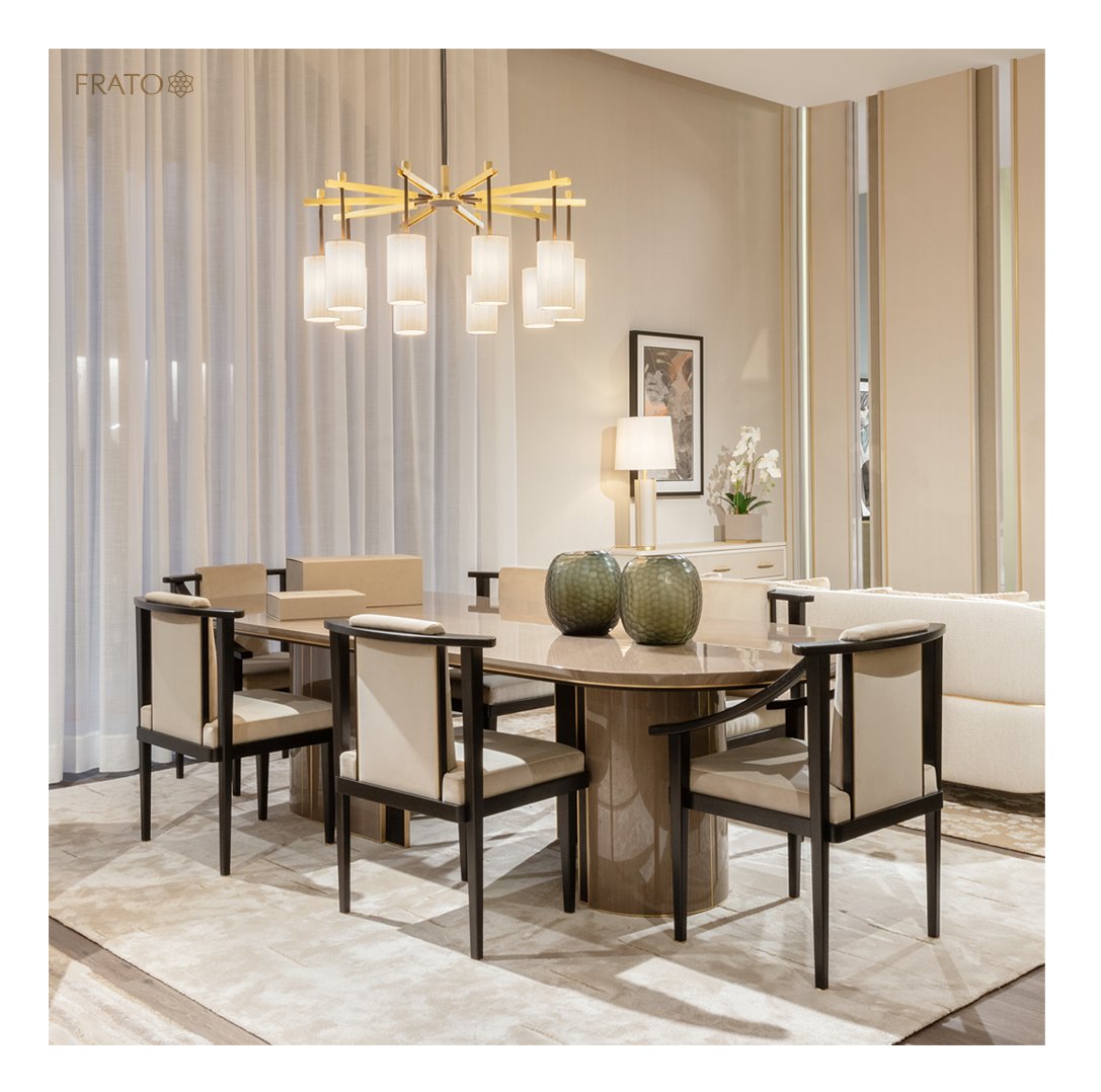 Frato Interiors On Twitter The Kochi Dining Chair Comes With Or Without Arms Inviting You To Create A Formal Arrangement That Distinguishes Between The Seats Positioned At The Head Of The Table