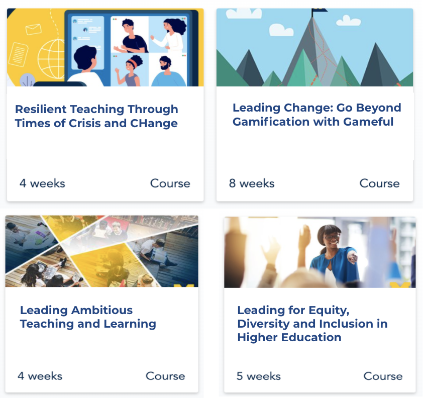 DeVaneyGoBlue's tweet photo. Need a summer #MOOC list to prepare for teaching and learning and educational leadership for the academic year ahead? Learn about resilient teaching, gameful learning, ambitious teaching &amp; leading for equity, #diversity, and inclusion on #MichiganOnline https://t.co/lpuwfN5ImD https://t.co/ZFFGJX0ou0