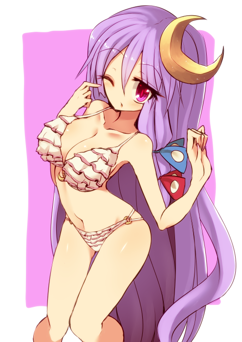 小悪魔(東方プロジェクト) ,パチュリー・ノーレッジ 「#6月9日はパチュリーの日 」|クレセント＠skebリク募集中のイラスト