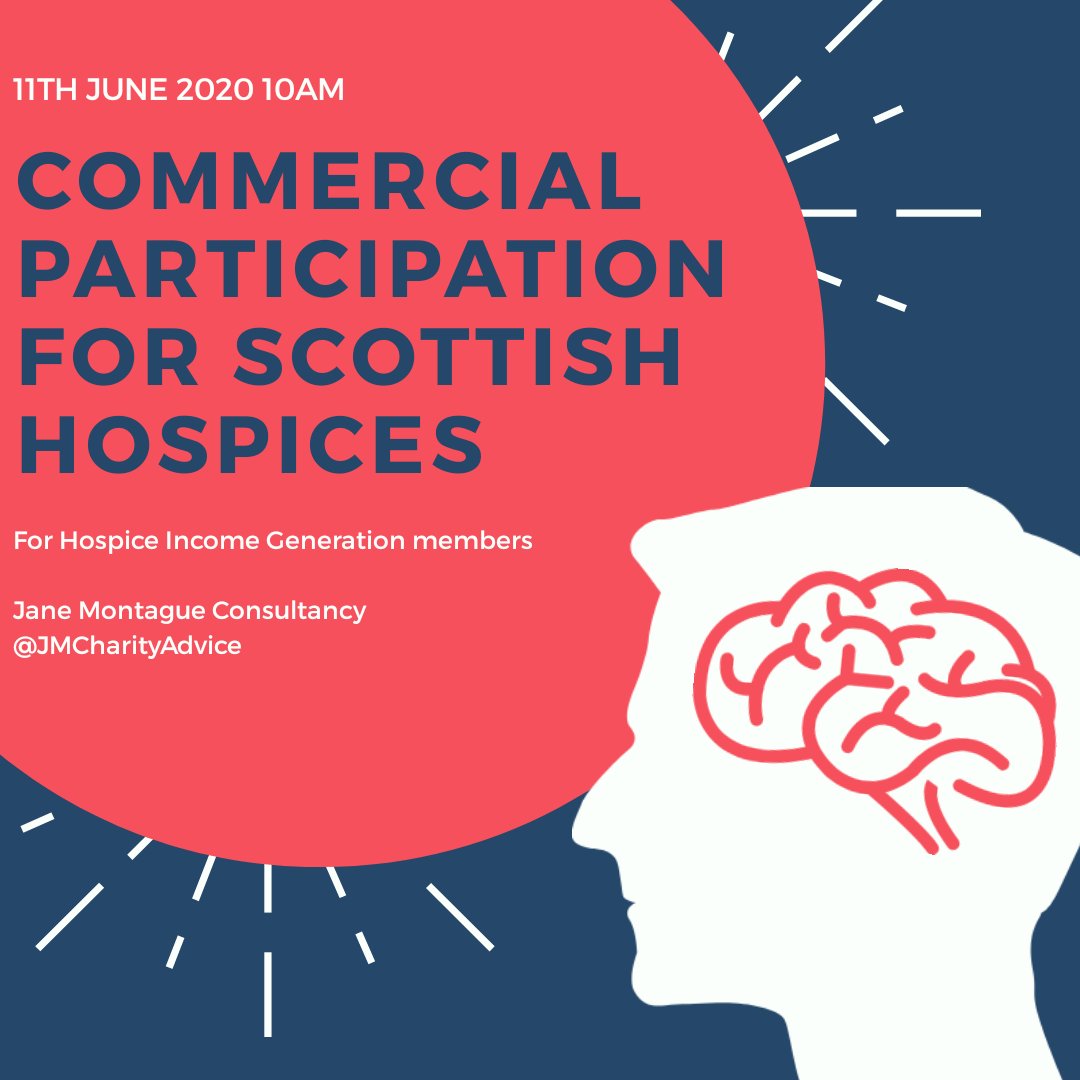 #Scottish #Hospices
#CorporateFundraising comes in many different forms & an important one is #CommercialParticipation 
Scottish law differs from the rest of UK 
I'll be running a webinar 10am Thurs 11th June for @HospiceIGNet members
Come & join in 
hospice-ign.org.uk/DB/training/sc…