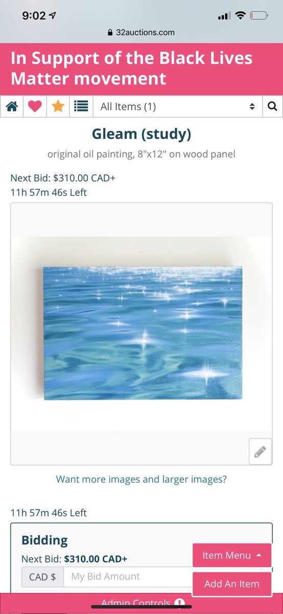 Right now there’s an online auction happening for one of my 8”x12” paintings! 100% of the sale goes to support Black organizations. Go to this link for more info 32auctions.com/katharineburns…