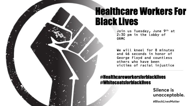 ormcEM's tweet photo. “This movement is simply about bringing justice for the people who need it the most at this time. Black lives matter.​“ -Beulah Castor PGY 2
#BlackLivesMatter #WhiteCoatsForBlackLives #ormcem https://t.co/pRZCsRgV0e
