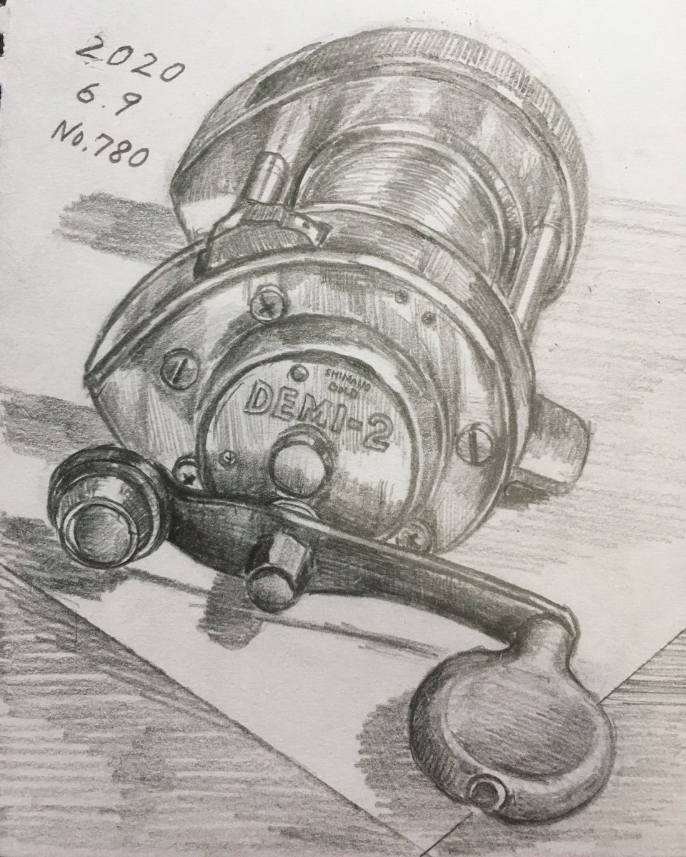 team_you_lucky's tweet photo. 毎日デッサン計画。釣り具シリーズ。
#デッサン #スケッチ #鉛筆画 #美術 #毎日デッサン計画 #dailydrawingplan #dessin #drawing #sketch #art #artwork #pencildrawing #pencil #fishing #fishinggear #釣り具 #リール #ベイトリール #シマノ #デミ2 #baitreel #shimano #demi2 #往年の名機 https://t.co/3kEKQTJJUG