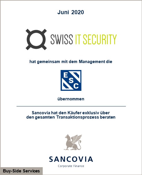 pandeaglobal's tweet photo. The Swiss IT Security Group has acquired a majority share in ESC – Enterprise Service Center GmbH. 

Pandea member firm in Germany Sancovia Corporate Finance provided support to the buyer.

Read more https://t.co/STqOukFY3R #swiss #itsecurity #corporatefinance https://t.co/7xyiR7FyJ0