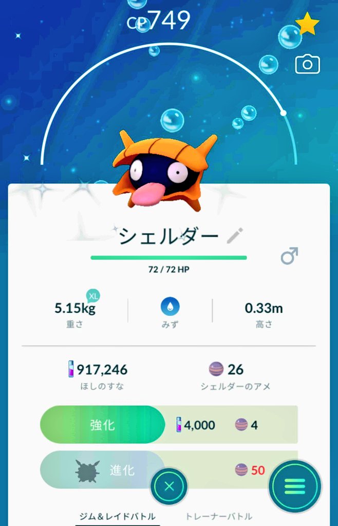 シェルダー色違い シェルダー色違い