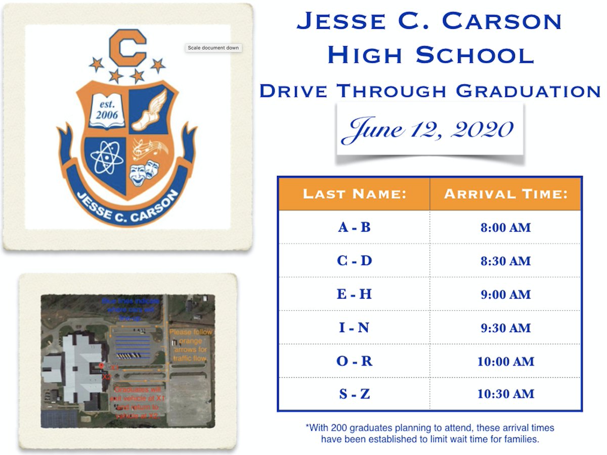 Drive-Through Graduation is this Friday. Please see below for recommended arrival times and a reminder of our traffic flow <a href="/jchsseniors2020/">jchsseniors2020</a>.