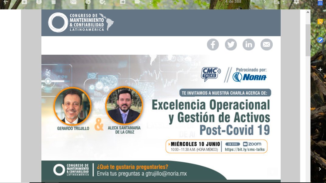 engineer755's tweet photo. #mantenimiento #GestionDeActivos #lubricationsroom #Covid_19 #CMCtalks #CMClatam @NoriaCorp @predictiva21 @ACIEM_Oficial @FIngenieriaUdeA #SoyEgresadoudeA Miercoles 10 de Junio 10Am-11:30Am hora de Mexico. Link permanente de las charlas cada Miercoles: https://t.co/vh0J0bMHjW https://t.co/CBs0i1aSno