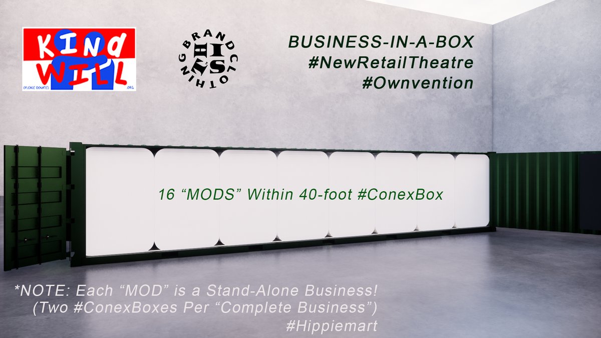 conexbox's tweet photo. #THIStm #Ownvention #NewRetailTheatre #Hippiemart #HustleStop #Kindwill #GitXome #USA #NYFW #LAFW #Investor #Investors #Angelinvestor #AngelInvestors #Qanon @RealDonaldTrump #RealDonaldTrump #NEW #RetailAfterlife #MakeRetailFun #ConexBox #ConexBoxes #MakingRetailFun #GitXomeOnyu! https://t.co/DRmDrskjDx