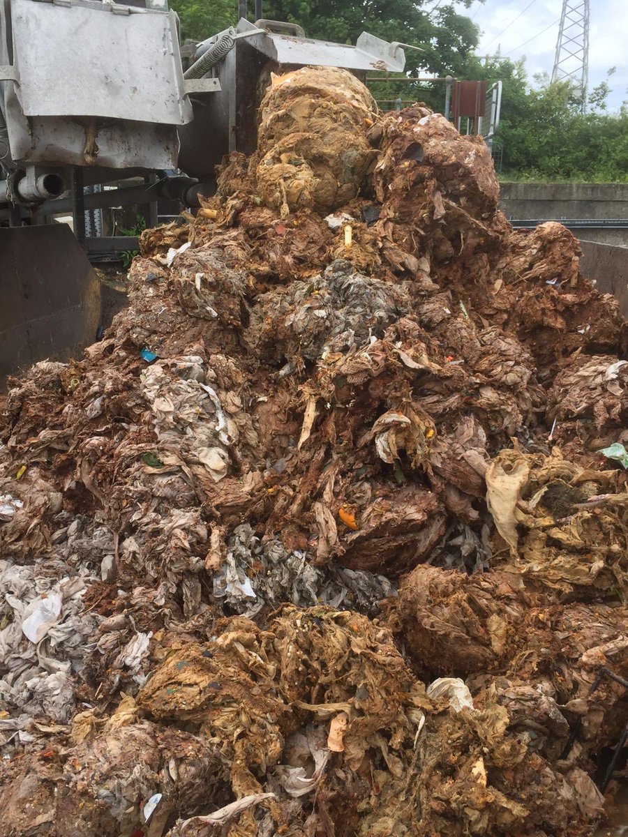 NorthumbrianH2O's tweet image. I spy with my little eye - something beginning with, ‘W’ ?

We collected a skip full of ‘em in 4 days at one of our sites! 😳

Some products state they are ‘flushable’ &amp;amp; you can clearly see they aren’t! 
 
We will continue to push for change BUT in the meantime please #BinTheWipe