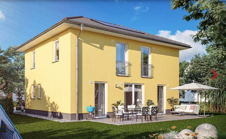 Es mag nicht jedem gefallen, aber: Dies hier, das „Flair 152 RE“, ist aktuell das meistgebaute Haus im Land. In der morgen erscheinenden <a href="/DIEZEIT/">DIE ZEIT</a> erzähle ich, welche Macher, welche Marktforschung und welches Menschenbild dahinterstecken.  (Link folgt.)