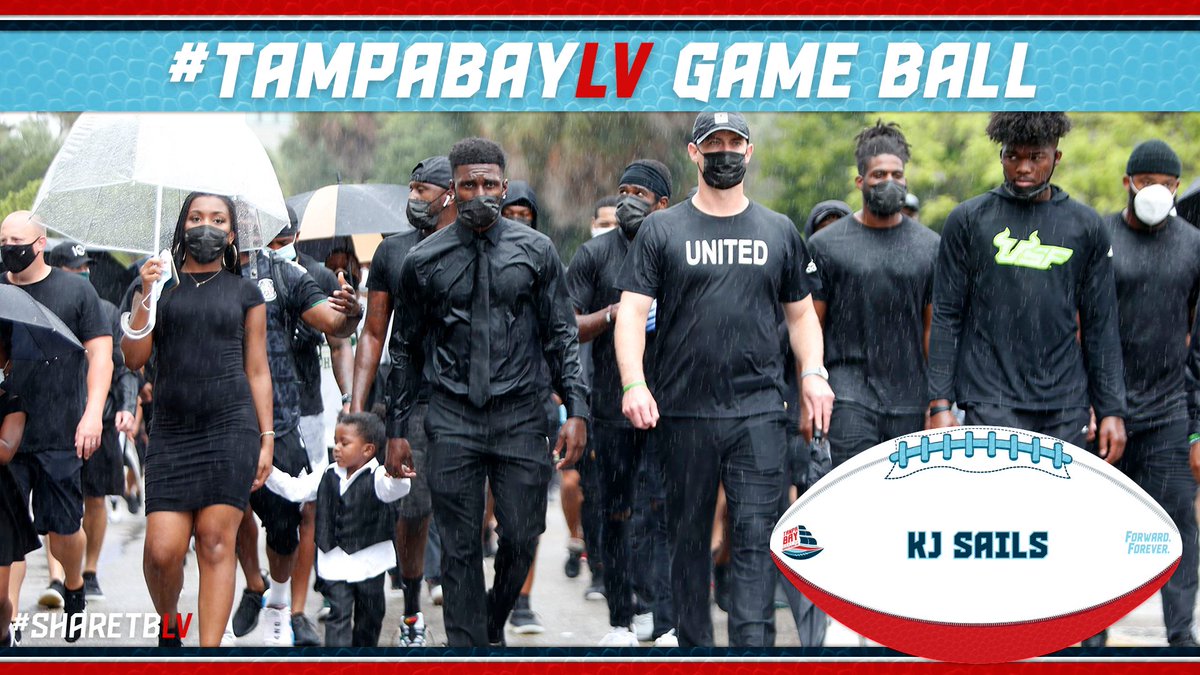 TampaBayLV's tweet photo. Today, we recognize @USFFootball's @KJ2LiVE with our #TampaBayLV game ball for his leadership and organization of the #Unity Walk this past Saturday! "It's a team thing. Just like sports, we work as a team," states KJ Sails.

#ShareTBLV 

📰 https://t.co/PnyAM4kMlp https://t.co/lsbJDMbjv8