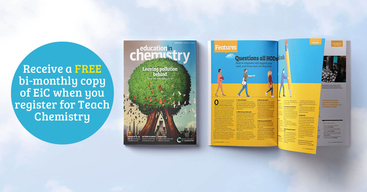 RSC_EiC's tweet photo. Register for Teach Chemistry and get the bi-monthly Education in Chemistry magazine delivered to your door. Discover all our resources and online support that is available through becoming a Teach Chemistry member.  https://t.co/GEP32B6MV9
#chemed #RSCteachchemistry https://t.co/NTnPs1oHRy