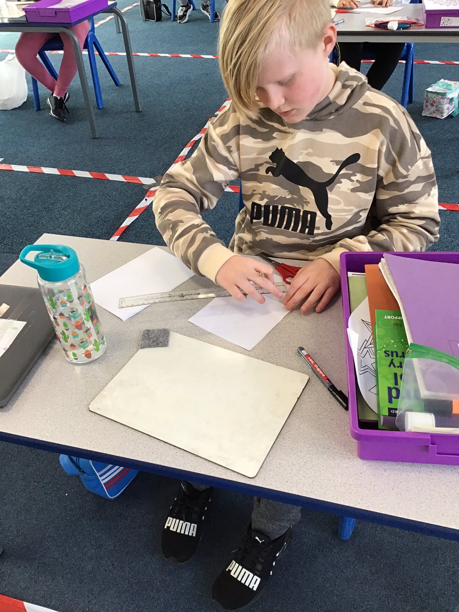 TH_Year6's tweet photo. We have been working hard this morning finding out about angles in triangles with @WhiteRoseMaths #THlearn6 https://t.co/57cl3O4RIu