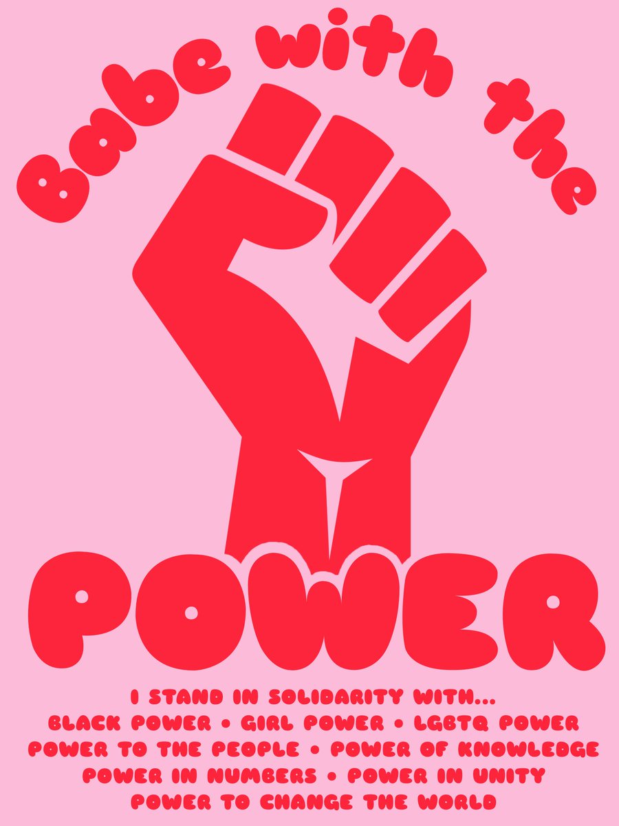 willowwrestles's tweet image. 💖SHIRTS WITH A CAUSE💖

You remind me of the babe
What babe?
The babe with the power
What power?

Well... black power, girl power, LGBTQ power, power to the people, power of knowledge, power in numbers, power in unity, power to change the world

willownightingale.bigcartel.com