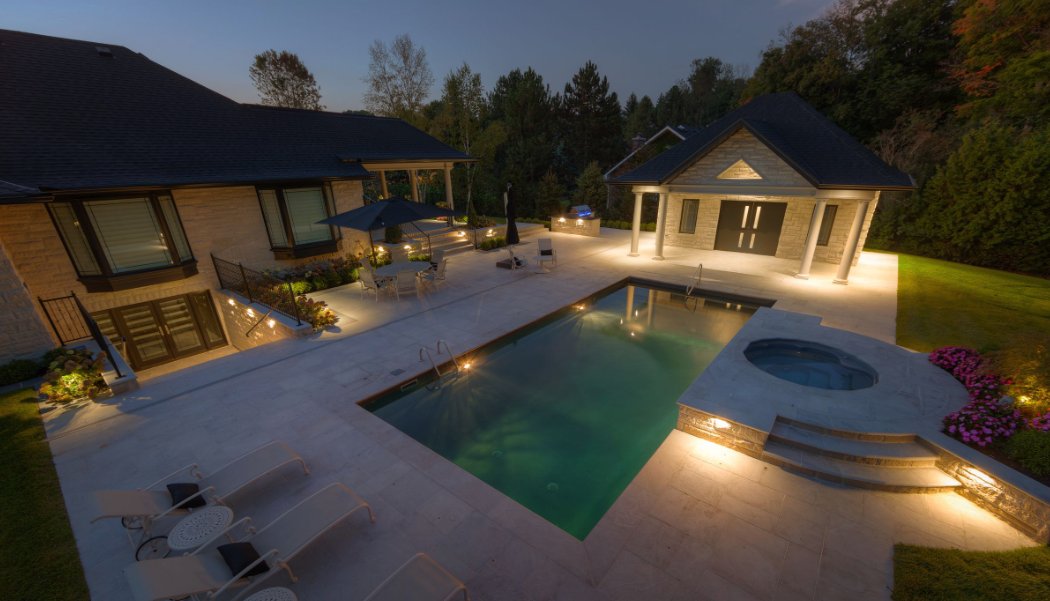 thepoolcraftco's tweet photo. Temperatures are heating up and the nights are warmer. 

Extend your #backyard enjoyment with a custom #pool, lighting, #cabana, and fire pit.

The fun doesn't need to end when the sun goes down. #PoolCraft https://t.co/RH7MqG69iN