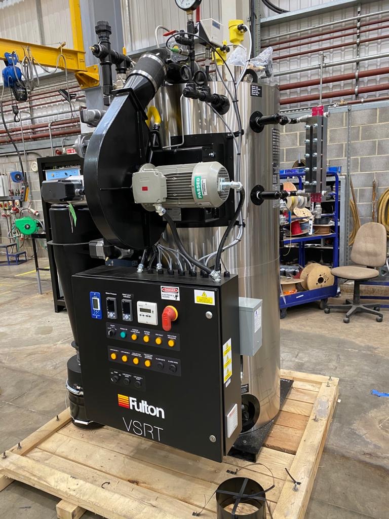 FultonUK's tweet photo. Portsmouth Aviation recently received an #exstock #VSRT #steam #boiler - a 30hp unit equipped with automatic controls typical of #BG01 arrangement level 3 requirements - just 10 days after order. Visit https://t.co/C075KkpIzp, email sales@fulton.co.uk or call +44 (0)117 972 3322. https://t.co/rSK60gvfs2